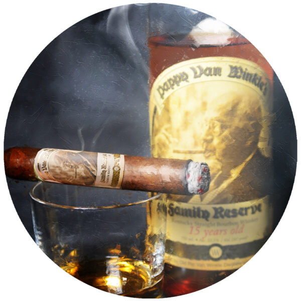 Pappy Van Winkle and Drew Estate pappy Cigar Art