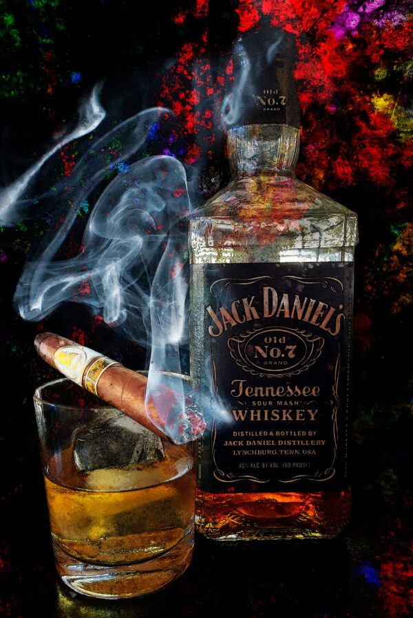 Davidoff Winston Churchill LE The Artist Cigar and Jack Daniels