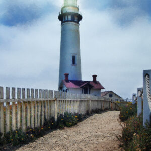 Pigeon Point Lighthouse Pathway To The Sea Art