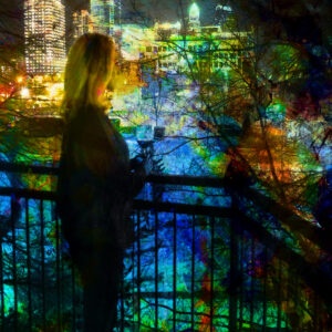 Charlotte Night Lights City View Art