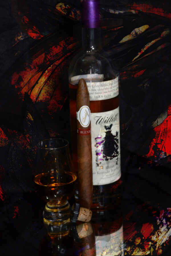 Davidoff Blend Cigar and Willett Bourbon Art