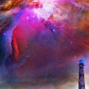 The Nebula Skies Over The Cape Lookout National Lighthouse in The Outer Banks