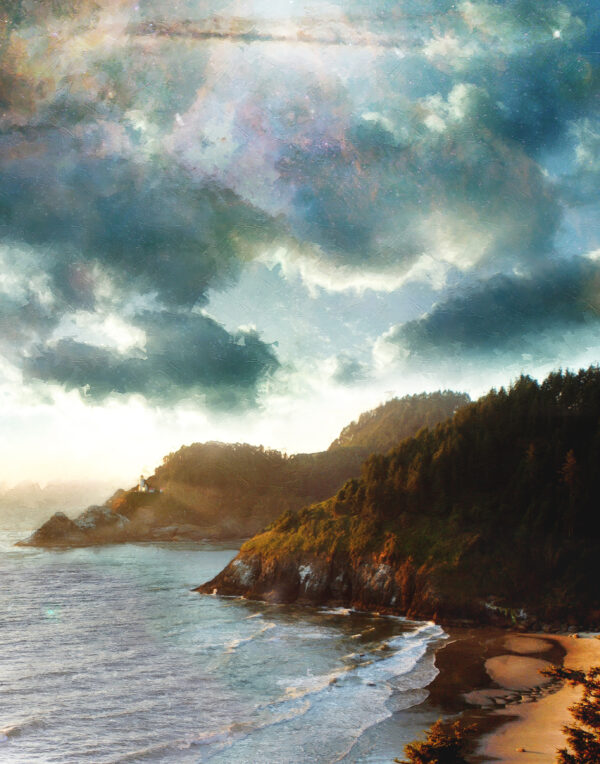 The Edge Of The Oregon Coast Haceta Head Lighthouse Art