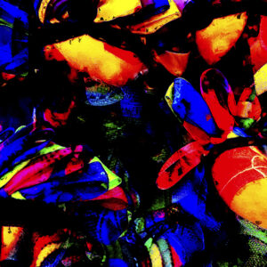 Blended Photo Abstract Titled Mar De Colores