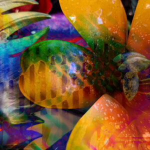 Abstract Wall Art Titled Hot Honey