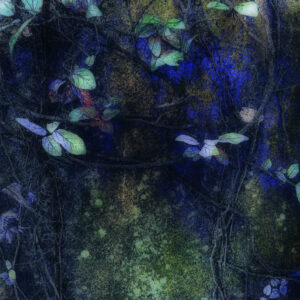 Abstract Painting Titled Flowers On A Wall