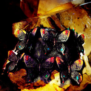 Fine Art Abstract Titled Butterflies Gathering