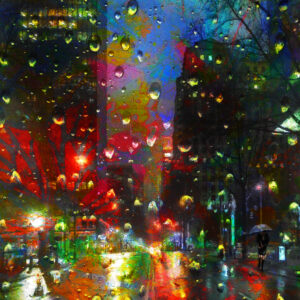 The Neon City Lights Of Charlotte NC Abstract Art