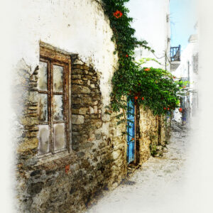 Walking Home In Greece Fine Art