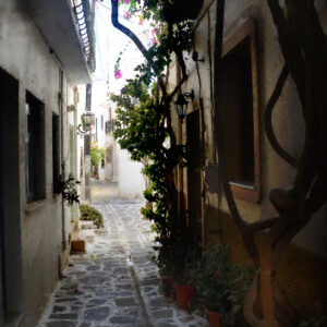 Walking Along The Streets of Paros Greece Fine Art