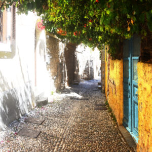 Romantic Streets Of Rhodes Greece Fine Art