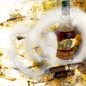 Buffalo Trace Bourbon and Cigar Art