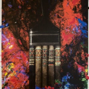 The Abstract Art Of Arturo Fuente Opus X Cigars 24 x 18 signed Painting