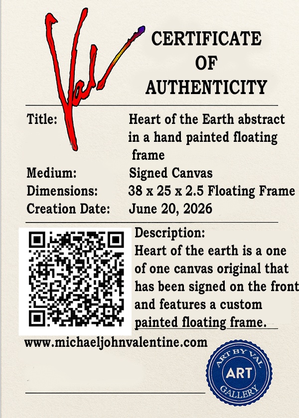 Heart of the earth qr coded certificate of authenticity