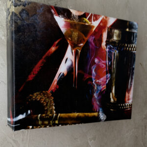 Heels Pearls and Martini with Opus X Cigar Art