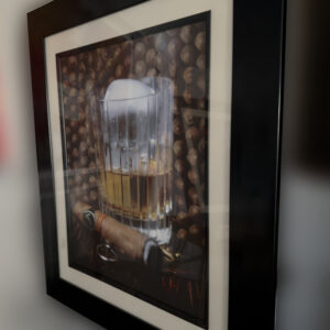 glass ice smoke Davidoff Framed Art