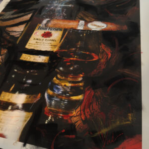 roses and ORO signed 42 x 28 canvas