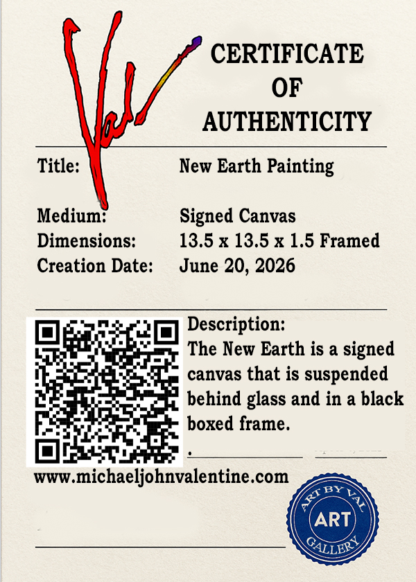 New Earth Painting box framed in glass