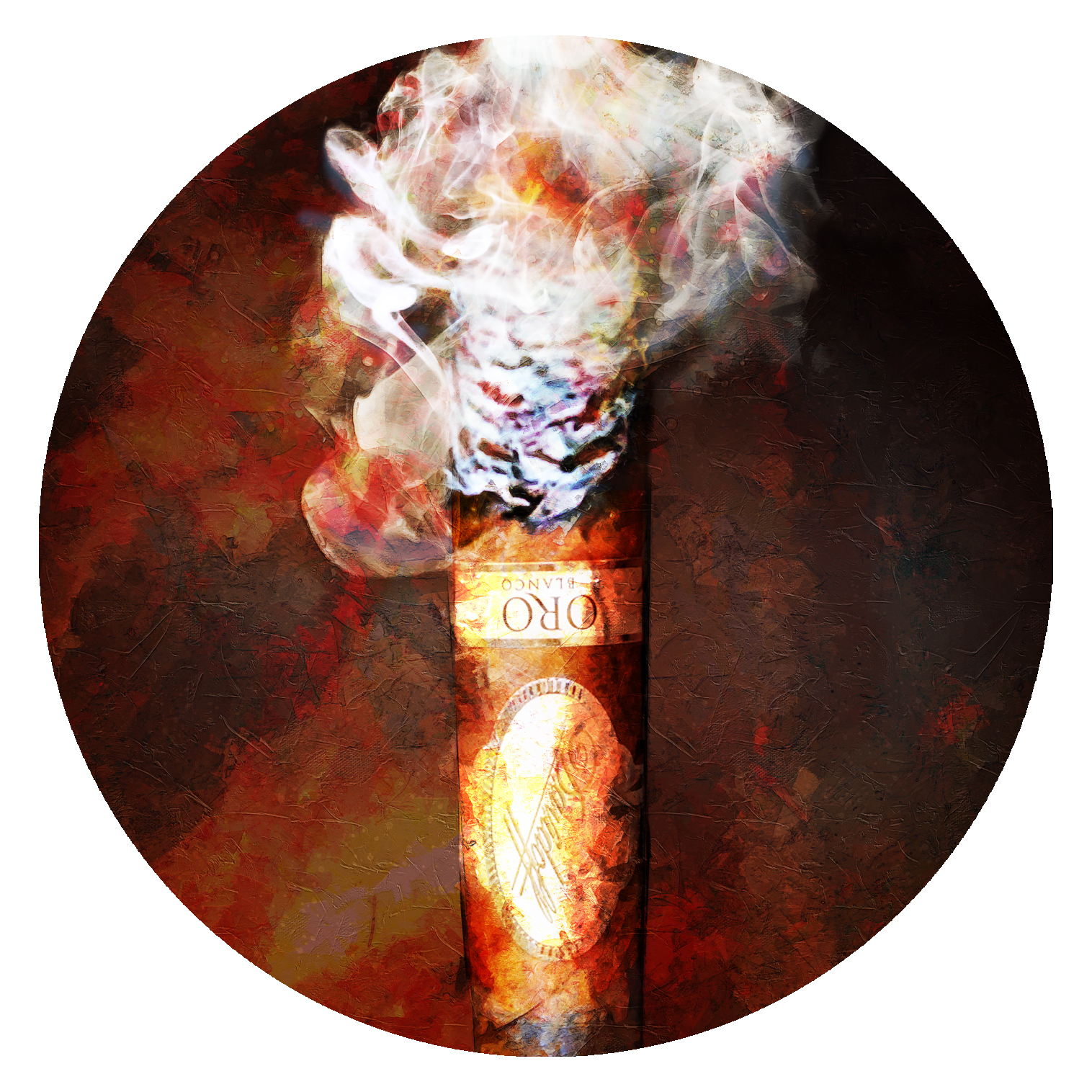 Davidoff ORO Blanco Cigar -Lady In The Smoke Fine Art