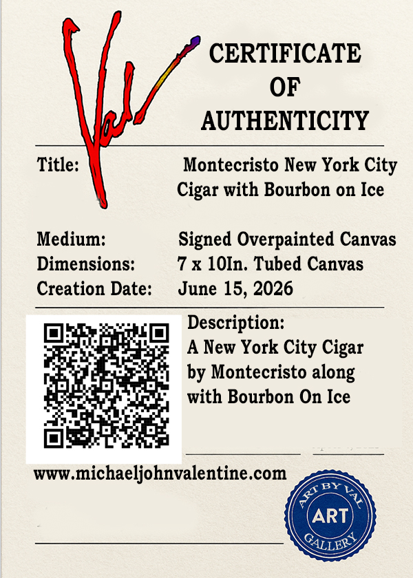 New York City Montecristo Cigar on canvas