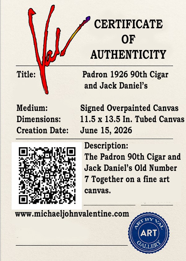 padron 90th and old number 7 fine art signed canvas