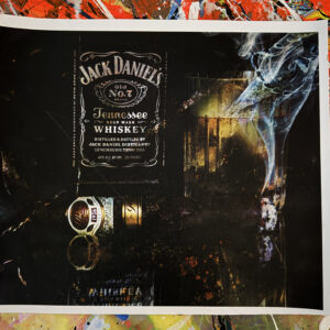 Jack and 9oth Padron Cigar 11.5 x 13.5 signed fine art canvas