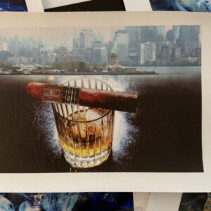 Montecristo New York City Cigar Canvas On the rocks signed fine art