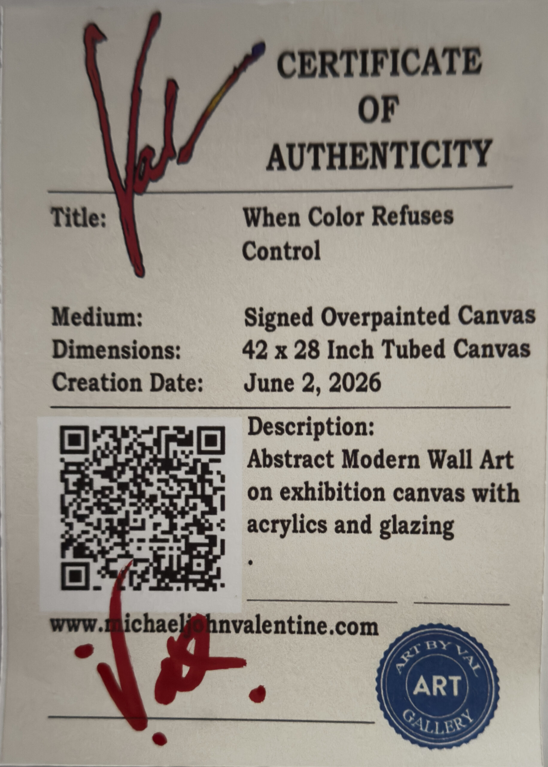 When Color Refuses Control Fine Art Painting