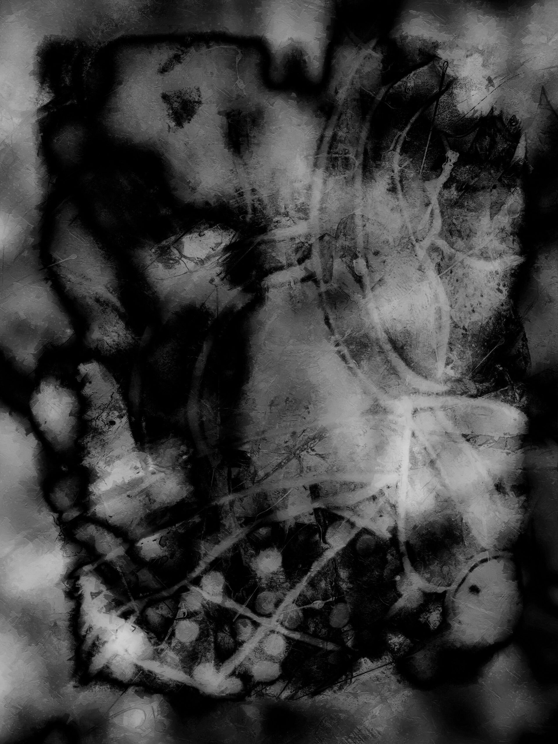 Black and White Abstract Art
