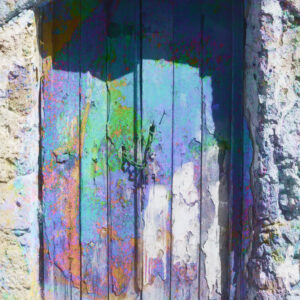 Mykonos Greece abstract door art