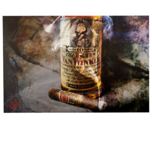 Opus X Cigar and Pappy Signed Canvas Fine Art