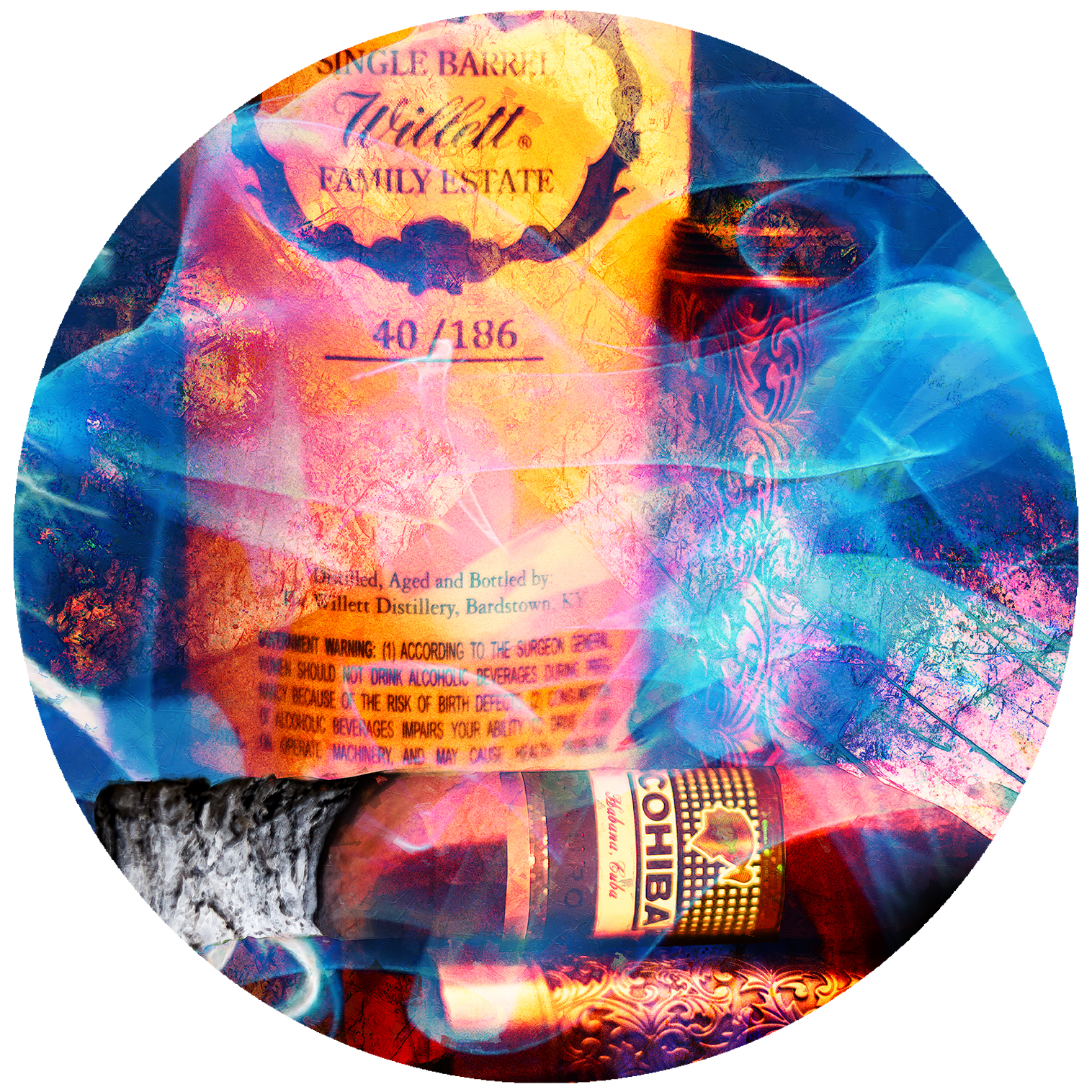 A Lasting Impression - Maduro Cohiba and Willett Bourbon Fine Art